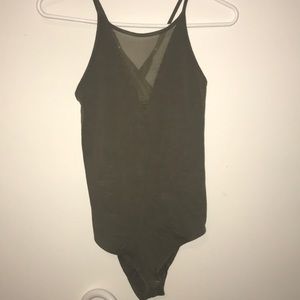 Olive green body suit